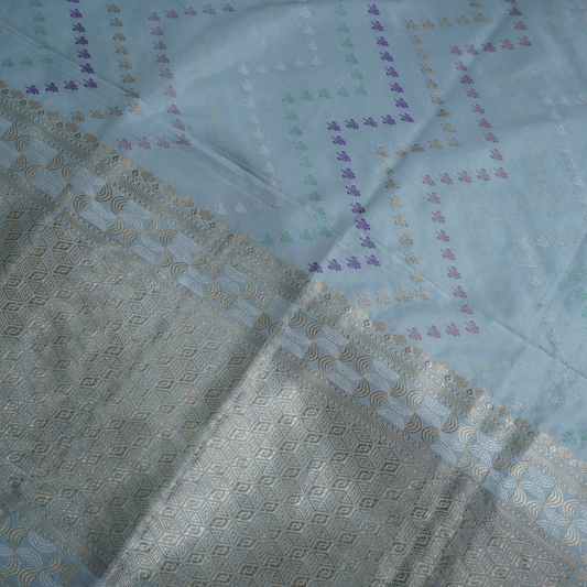 Pure Katan Multicolor Motifs Handloom Saree