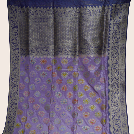 Pure Katan Tilfi Motifs Kadiyal Handloom saree