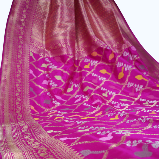 Pure Katan Jangla Handloom Saree
