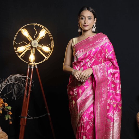 Pure Katan Jangla Handloom Saree