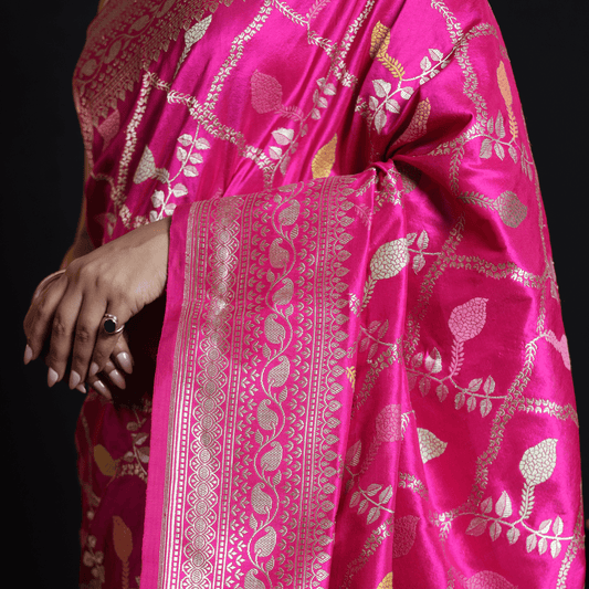 Pure Katan Jangla Handloom Saree