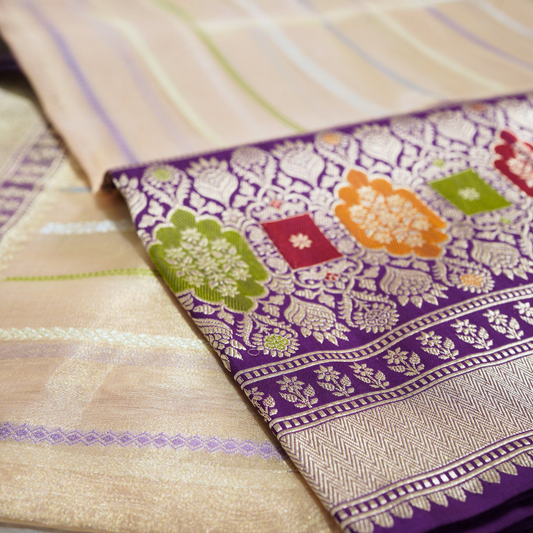 Pure Organza(Kora) Tissue Handloom Saree