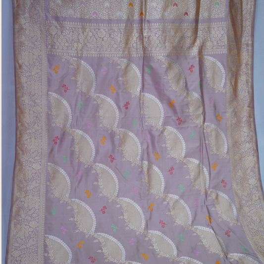 Pure Katan Ektara motifs handloom saree