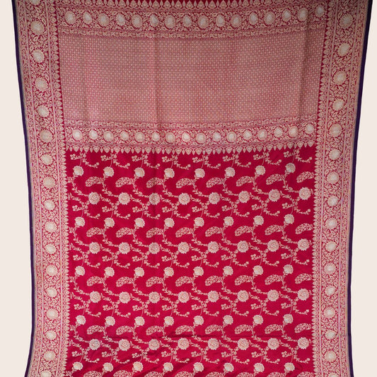 Pura Katan Sona-Rupa Jungla Handloom Saree