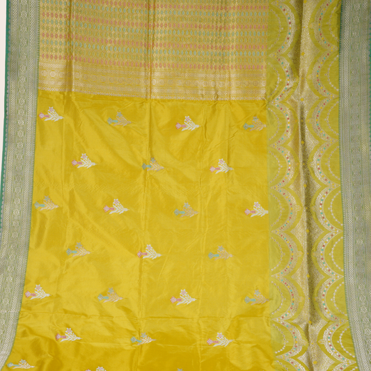 Pure Katan Motif Skirt Handloom Saree
