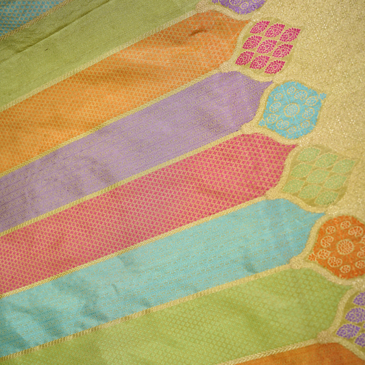 Pure Katan Tissue Silk Rangkat Handloom Saree