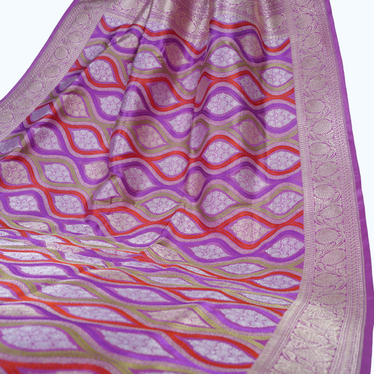 Pure Katan Sona-Rupa Motifs Handloom Saree