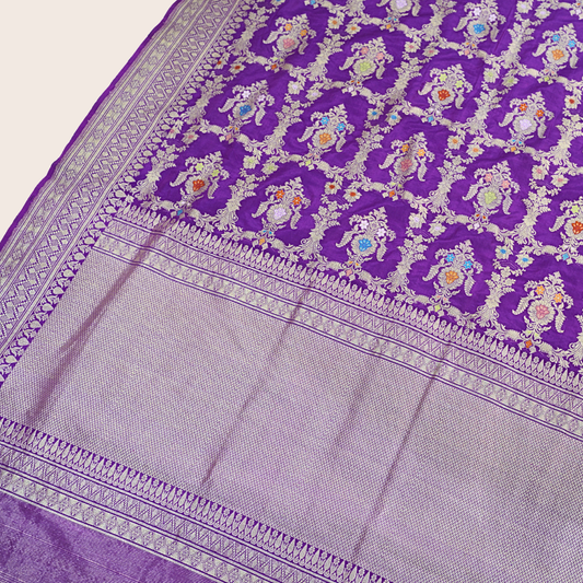 Pure Katan Silk Kadwa Handloom Saree