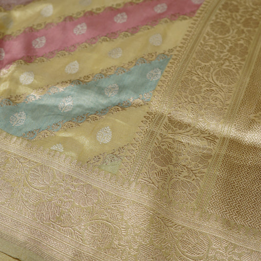 Pure Katan Tissue Rangkat Handloom Banarasi Saree
